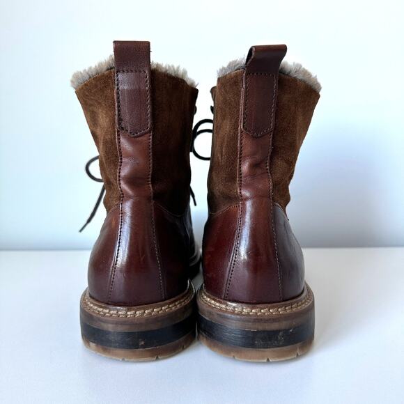 Bruno Magli Cerone Brown Leather Lace Up Boots Size 9.5 M main image 8